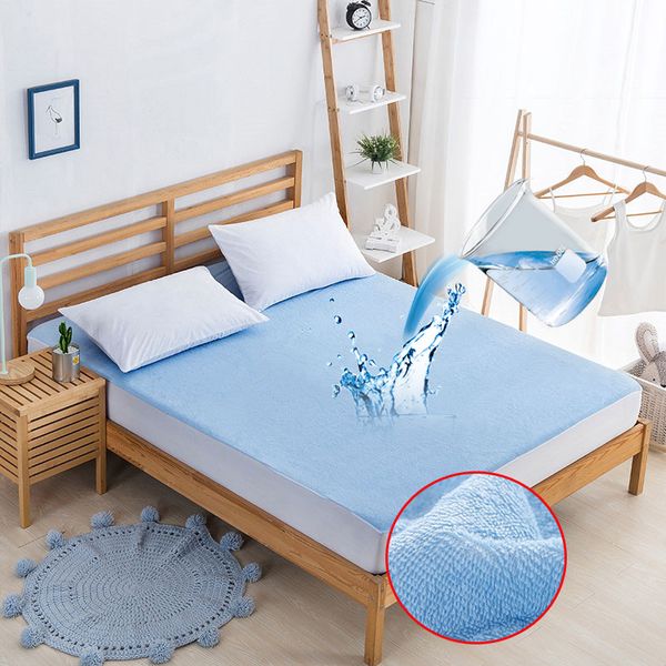 

waterproof mattress protector cotton fitted mattress pads anti-dust mite hypoallergenic covers protector cover