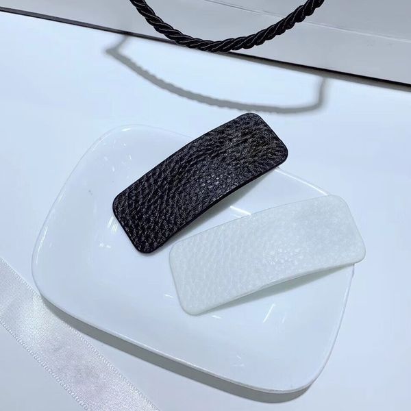 

7x2.5cm textured lambskin bb clip one word clip claw clip wig ladys collection jewelry vip gift 6pcs/lot, Slivery;golden