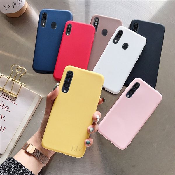 

candy color silicone phone case on for samsung galaxy a7 2018 a8 a9 star lite pro a9s a8s a6s a6 2018 soft tpu back cover coque