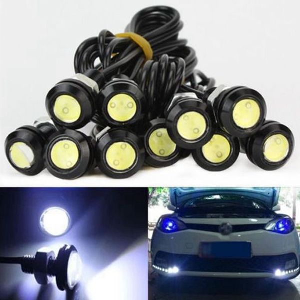 

10pcs 9w 18mm 12v white led eagle eye light car fog drl daytime reverse backup parking signal