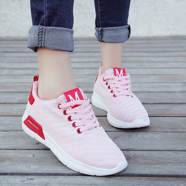

muqgew women sneakers leisure breathable mesh outdoor fitness running sport sneakers shoes men's tenis masculino #0801