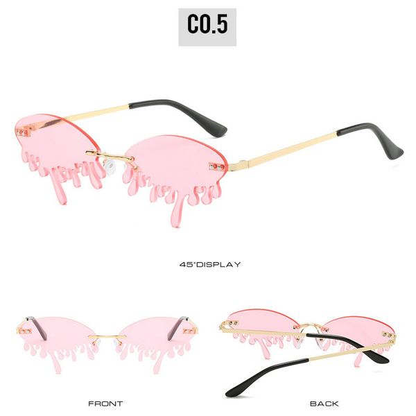 

red stage catwalk tears sunglasses so&ei fashion unique tears shape sunglasses women rimmless candy color lens eyewear ladies pwc0k czvtx