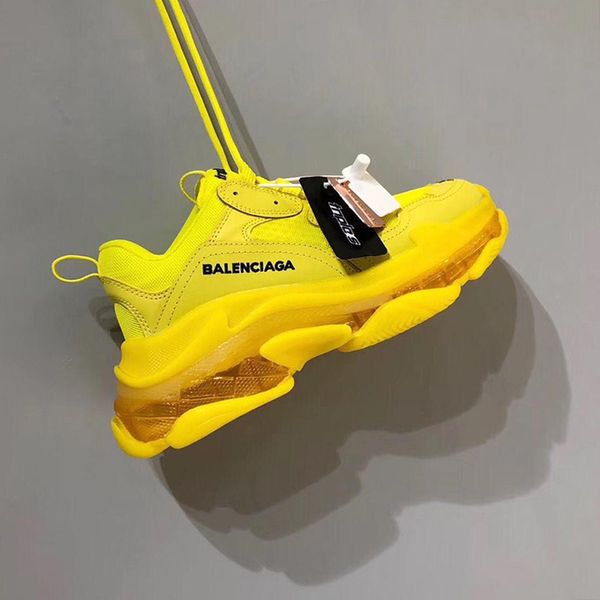 

2019b third generation paris triple s fashion couple casual sports shoes womens mens thick sole casual shoes father sport shoes