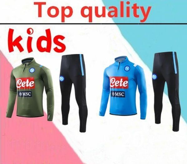 

2019 2020 napoli hamsik insigne callejon zielinski kids soccer tracksuit 19 20 ssc naples training suit 19 20 soccer tracksuit, Black