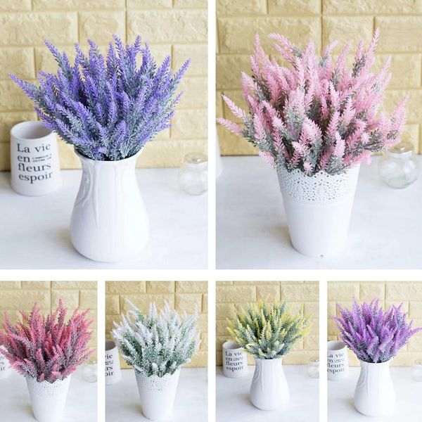 

1pc artificial fake lavender flower plants wedding party home office decoration artificial plants