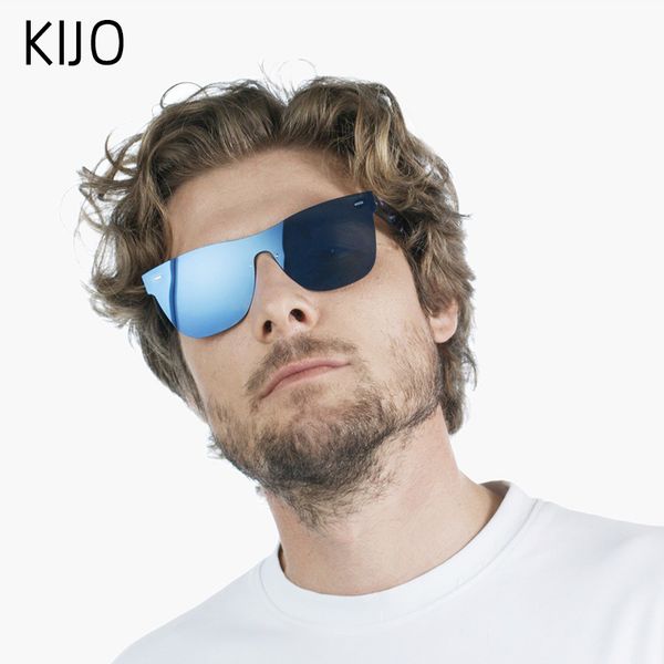 

kijo винтажные солнцезащитные очки мужчины rimless площади кадра путешествия плоскопанельный объектива мужской солнцезащитные очки женщины, White;black