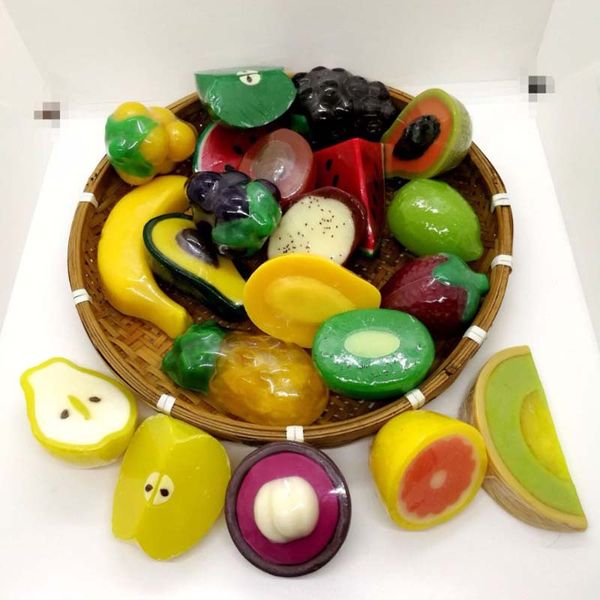 

wholesale fruit handmade soap children shower oil control moisturizing facial hair washing body bathing clean care tool