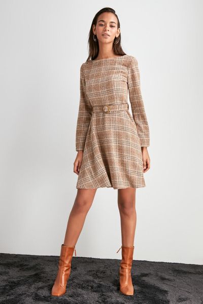 

trendyol arched dress twoaw20el2128, Black;pink