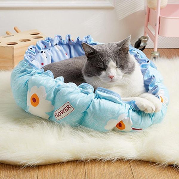 

мягкие плюшевые winter dog bed round cat bed теплый щенок подушка чихуахуа игрушечный маленький конура pet для собак cat 70x70cm