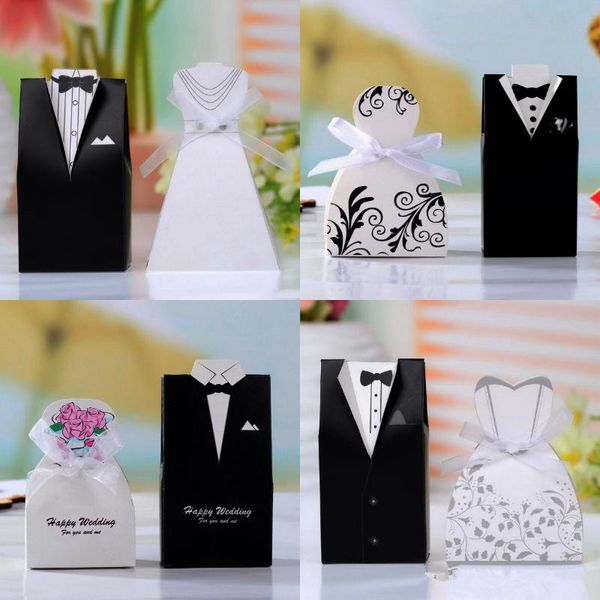 

LOVELY Bride Groom Wedding Favors Sets Candy Box Wedding Gifts Packaging For Guests Wedding Supplies Bridal Shower Box Favors Holders
