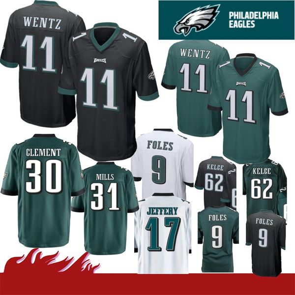 

11 car on wentz philadelphia jer ey eagle 26 jay ajayi 88 dalla goedert 17 al hon jeffery 20 brian dawkin 91 fletcher cox 100 titched, Black;red