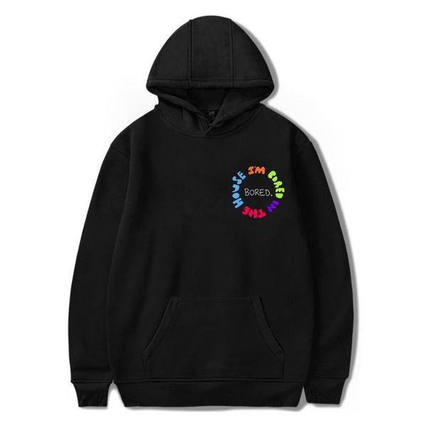 

the artist curtis roach hooded sweatshirt i m bored in the house hoodie: curtis roach collection korean loose hoodies, Black