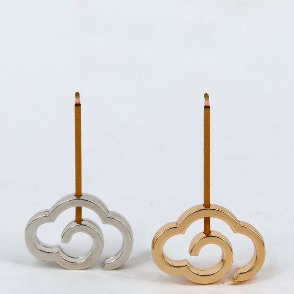 

gold cloud incense censer stick holder stand tea culture meditation home decor