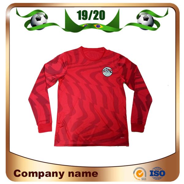 

2019 Egypt Long sleeve Soccer Jersey 19/20 Home Red 10 M.salah Shirt National Team Sports Customized Football Uniforms