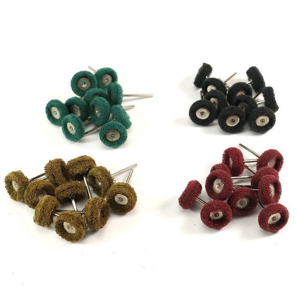 

40pcs/set mini brush scouring pad abrasive wheel nylon fiber grinding sanding head buffing deburring rotary tool polishing wheel