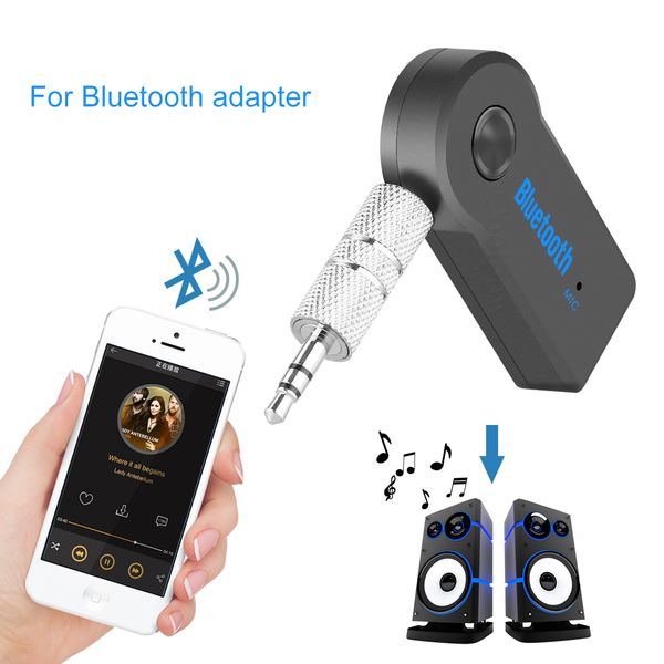 

Универсальный 3,5 мм Bluetooth Car Kit A2DP Wireless AUX Audio Music Receiver Adapter Handsfree с микрофоном для телефона MP3 Retail Box
