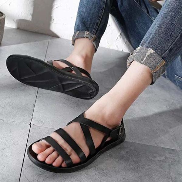 

with box woman slippers heels shoe sandals real leather slippers fashion scuffs slippers casual shoes dhl pt417, Black