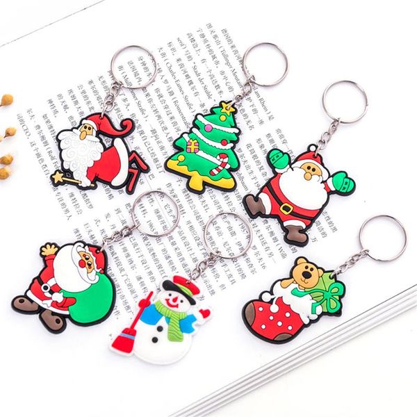 

christmas tree ornament hanging pendants gifts cartoon santa claus snowman christmas decora adornos de navidad keyring gifts