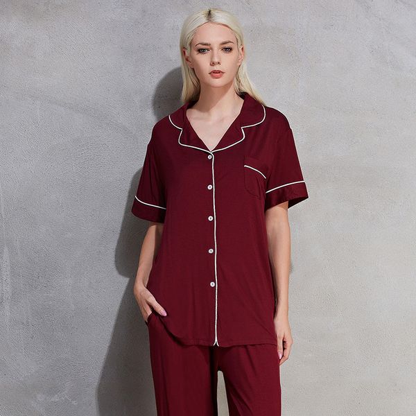 

jrmissli 5xl modal women pajamas suit nightdress spring thin loose large size solid color pajamas sets, Blue;gray