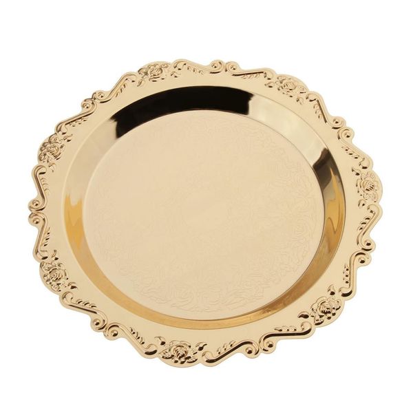 

dessert serving plate golden dish fruit display birthday party supplies