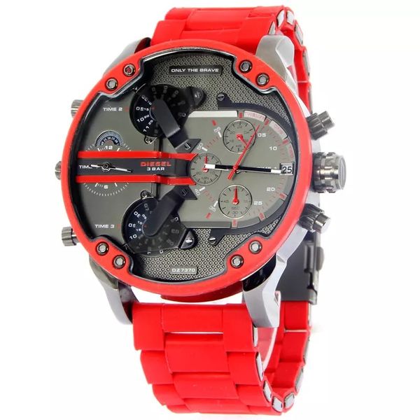 

selling fashion men watches dz 7370 stainless steel sports watches men military quartz wrist watches clock relogio masculino rejoles, Slivery;brown