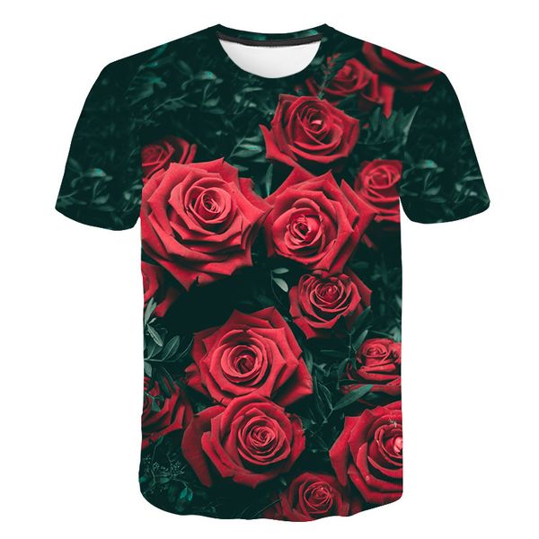 

2019 new beautiful flowers print t-shirt for men/women summer tees quick dry 3d tshirts fashion floral hawaiian casual tees, White;black