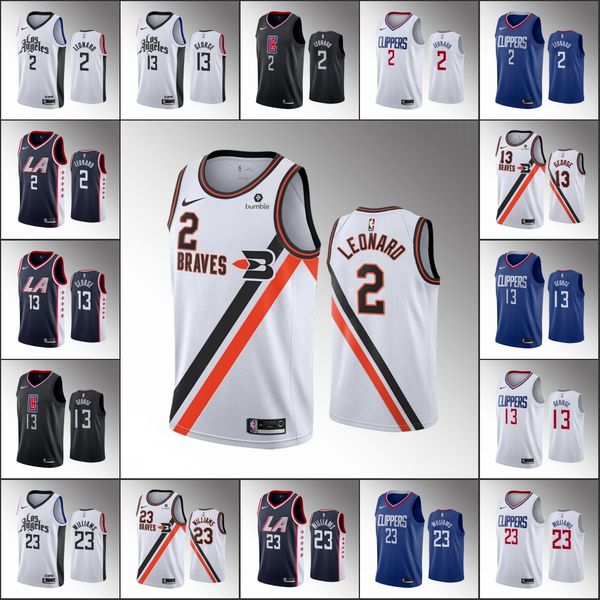 

Мужская баскетбольная Майка Лос Анджелес Клипперс Кави Леонард Пол Джордж Лу Уильямс НБА 2019-20 Майки