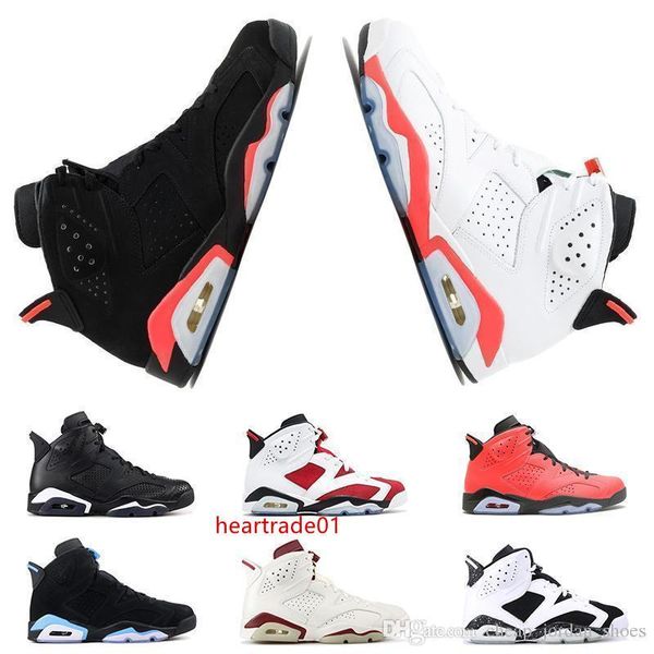 

sale 6 6s mens basketball shoes infrared unc maroon black cat carmine oreo red men designer trainer shoe sports sneakers size 41-47