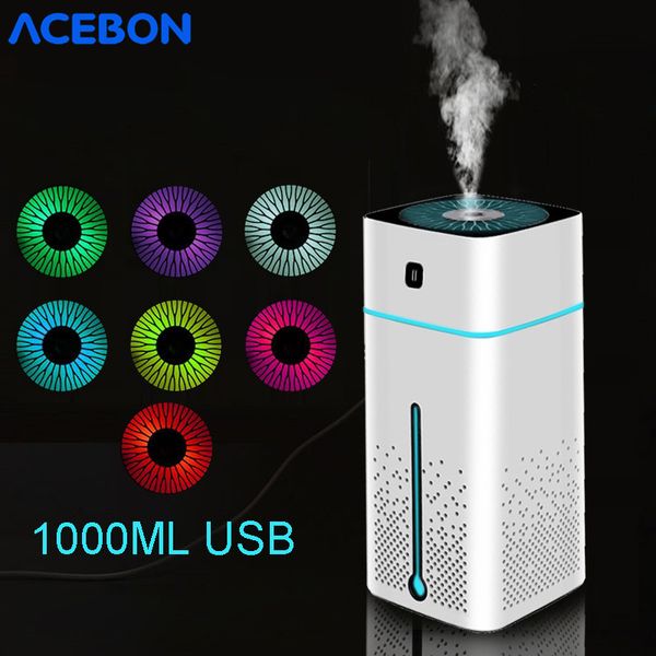 

1000ml usb portable air humidifiers aroma oil diffuser atomizer ultrasonic humidificador aromatherapy capacity car home office