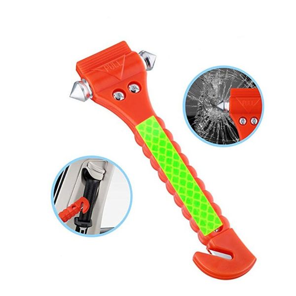 

new car safety hammer multi-function two-in-one rescue emergency fire escape hammer car window breaker