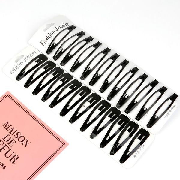 

black sample 12pcs/set metal hair barrettes hairpins bb headbands hair clips for girls womens hairgrips styling accessories