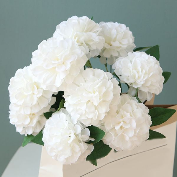 

deskoffice table with leaves living room fake hydrangea home decor party 10 heads handmade artificial flowers crafts durable