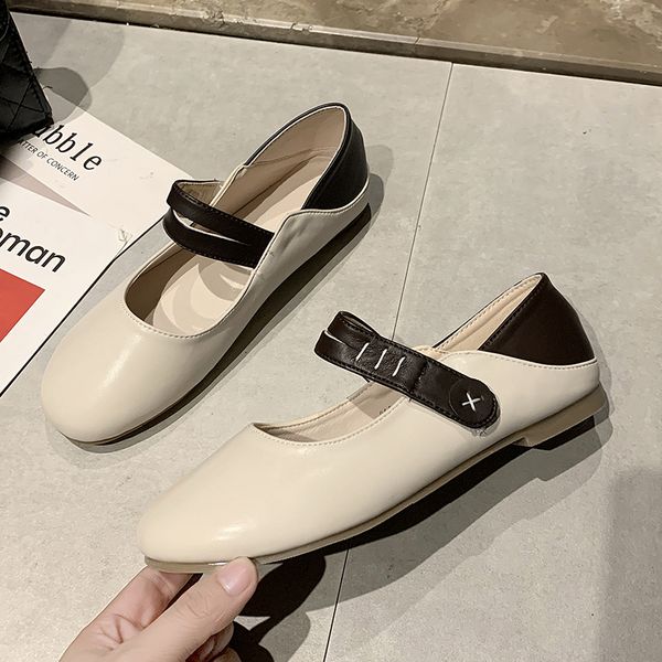 

2020 spring designer women casual buckle shoes loafers flats shoe slip on boat shoes female shoe comfortable ballet flats u19-21, Black