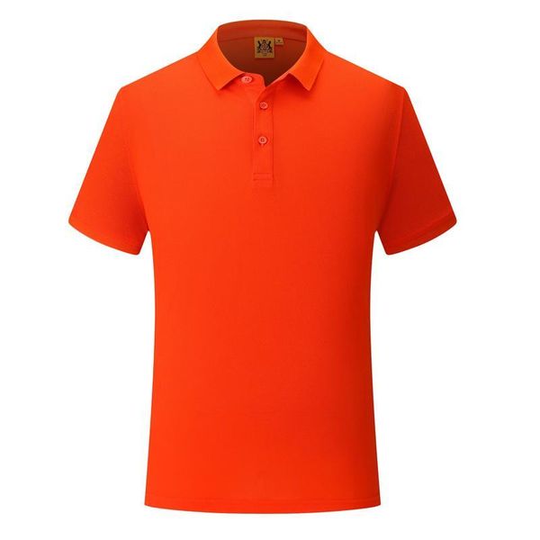

new summer high-end silk cotton short-sleeved polo shirt men and women youth lapel polo shirt orange short sleeve sd-1891-148, Black