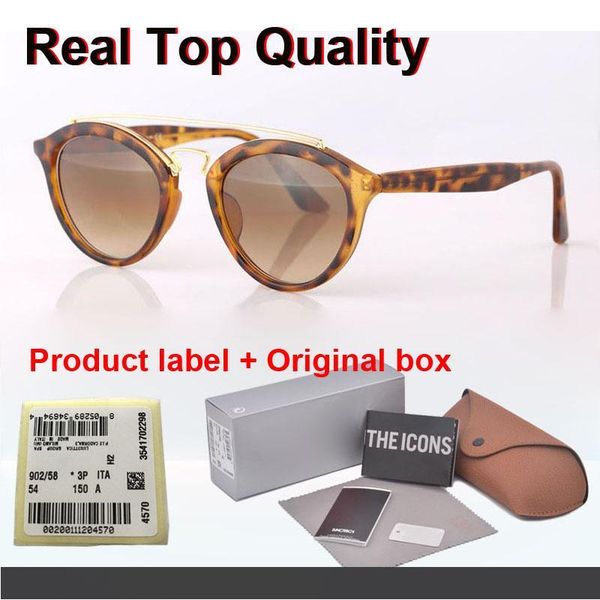 

vintage classic round style sunglasses double metal beams brand design sun glasses women men glass lens oculos de sol with cases and label, White;black