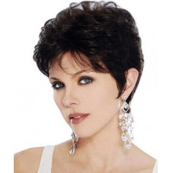 Hot European And American Wig Female White Brown Black Dark Brown