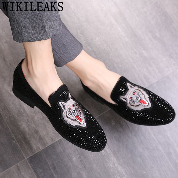

loafers men party shoes coiffeur formal shoes men classic british elegant sepatu slip on pria chaussure homme ayakkabi, Black