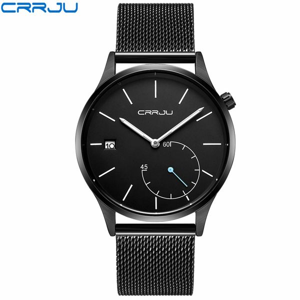 

mesh strap wristwatch men simple stainless steel clock waterproof watch men brand thin wrist watches mens date watch quartz, Slivery;brown