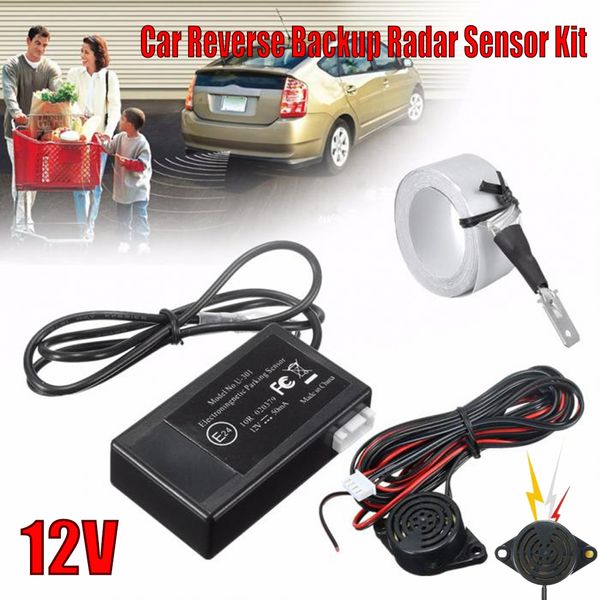 

12v electromagnetic car truck parking reversing reverse backup radar sensor kit