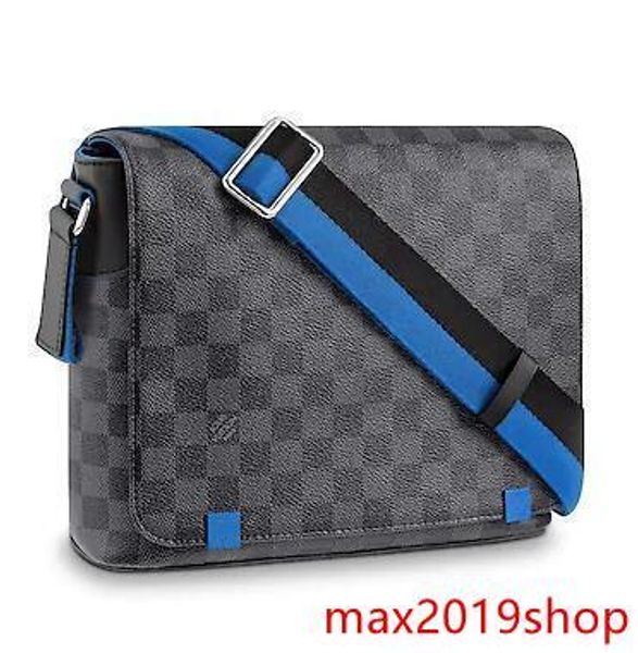 

n42420 district pm classic men real caviar lambskin le boy chain flap bag handbags shoulder messenger bags totes