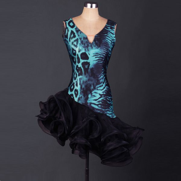 

2016 new arrival latin dance costume spandex sleeveless latin dance dress for women dresses s-4xl, Black;red