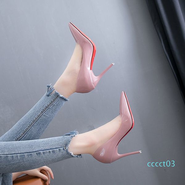 

red bottom high heels pumps ladies party shoes sole women wedding shoes bride chaussures femme dames schoenen thin heels ct03, Black