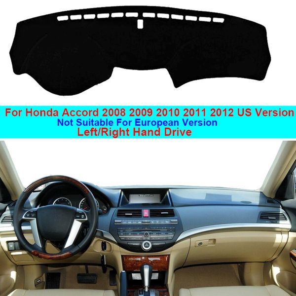 

car inner dashboard cover dash mat carpet cape cushion for accord 2008 2009 2010 2011 2012 sedan lhd rhd car styling