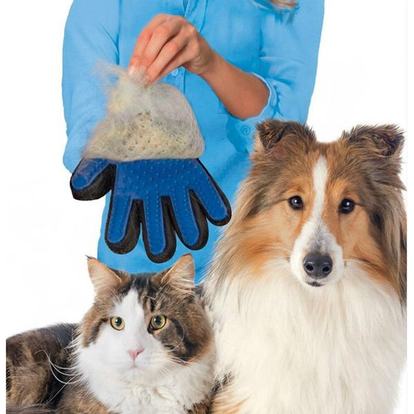 

4 colors pet hair glove comb pet dog cat grooming cleaning glove left right hand hair removal brush promote blood circulation st110