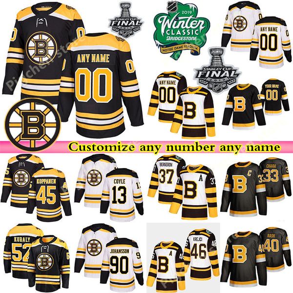 

custom men's kids womans boston bruins jerseys 40 rask 13 coyle 46 krejci 47 krug kuraly customize any number any name hockey jersey, Black;red