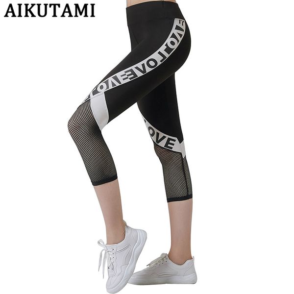 

running sport tights women compression pants capri mesh love leggins hombre sports leggings fitness gym training yoga legging, Black;blue