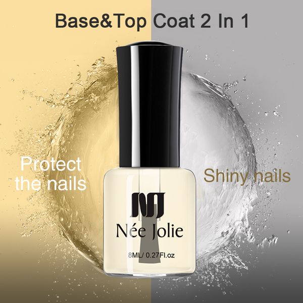

nee jolie 8ml nails protector oil matte oil 3.5ml 7.5ml 2-in-1 base coat for nail art polish varnish fast dry