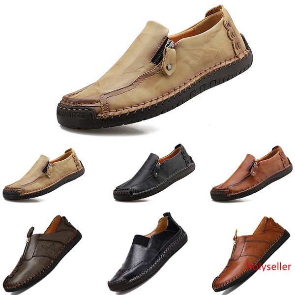 

fashion men s casual leather shoes espadrilles triple black brown khaki breathable outdoor jogging walking shoes main17