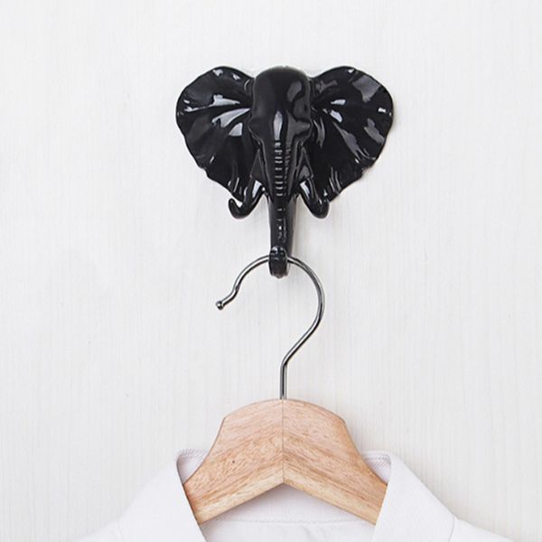 

flexible wall mounted elephant head shape single hook hat clothes hanger