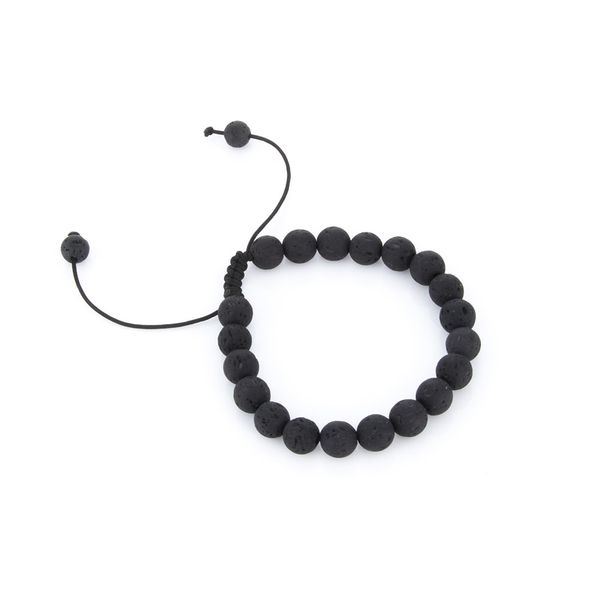 

black lava natural stone beads bracelets for women vintage design volcanic rock tiger eye bead strand bracelet men jewelry gift